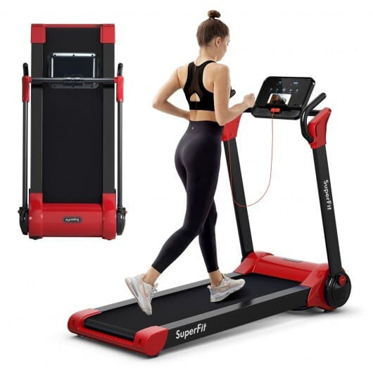 2.25 HP Electric Motorized Folding Running Treadmill Machine with LED Display-Black